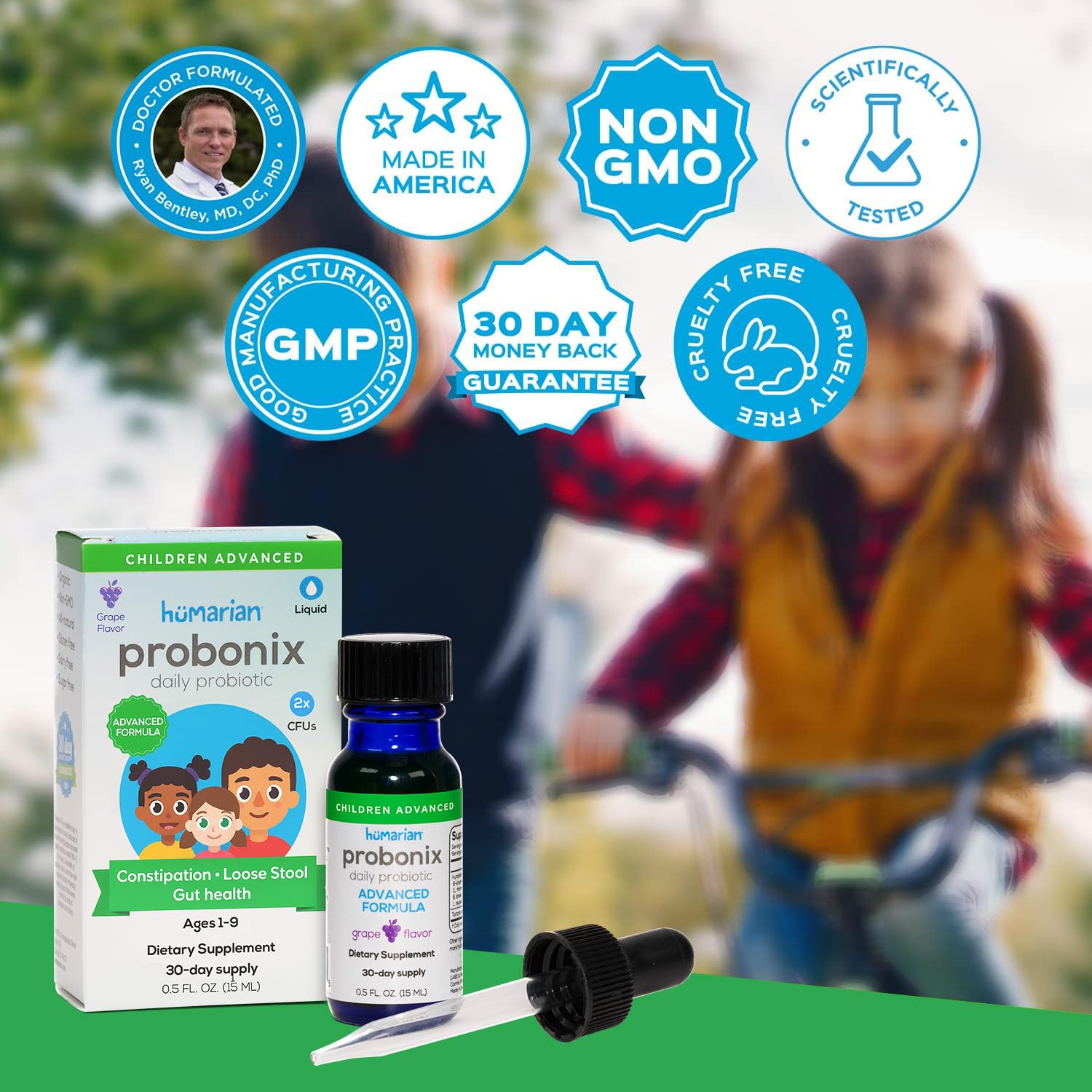 Sabor a uva de Probonix Humarian para niños.