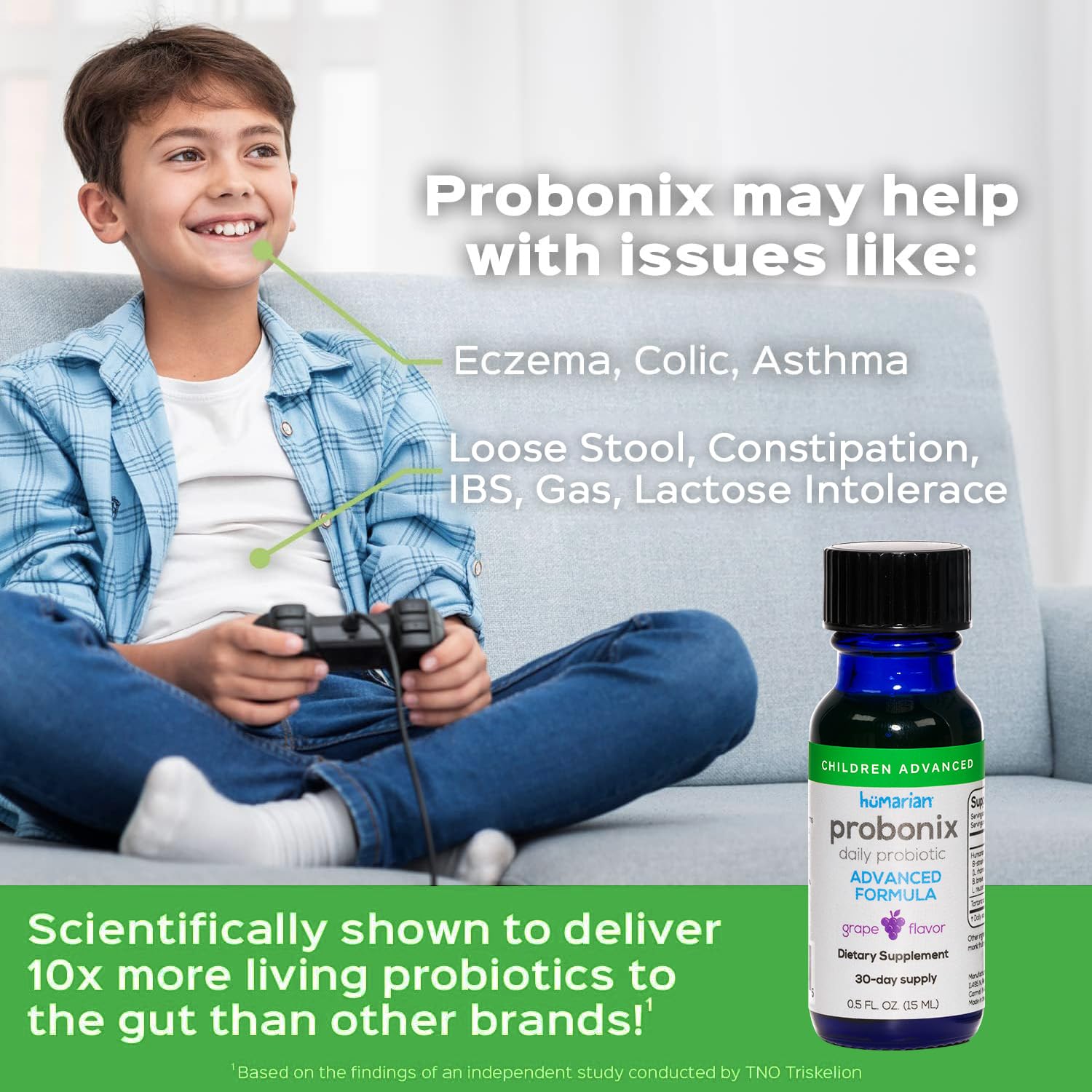 Tecnología de protección ácida para llegar viva al intestino.