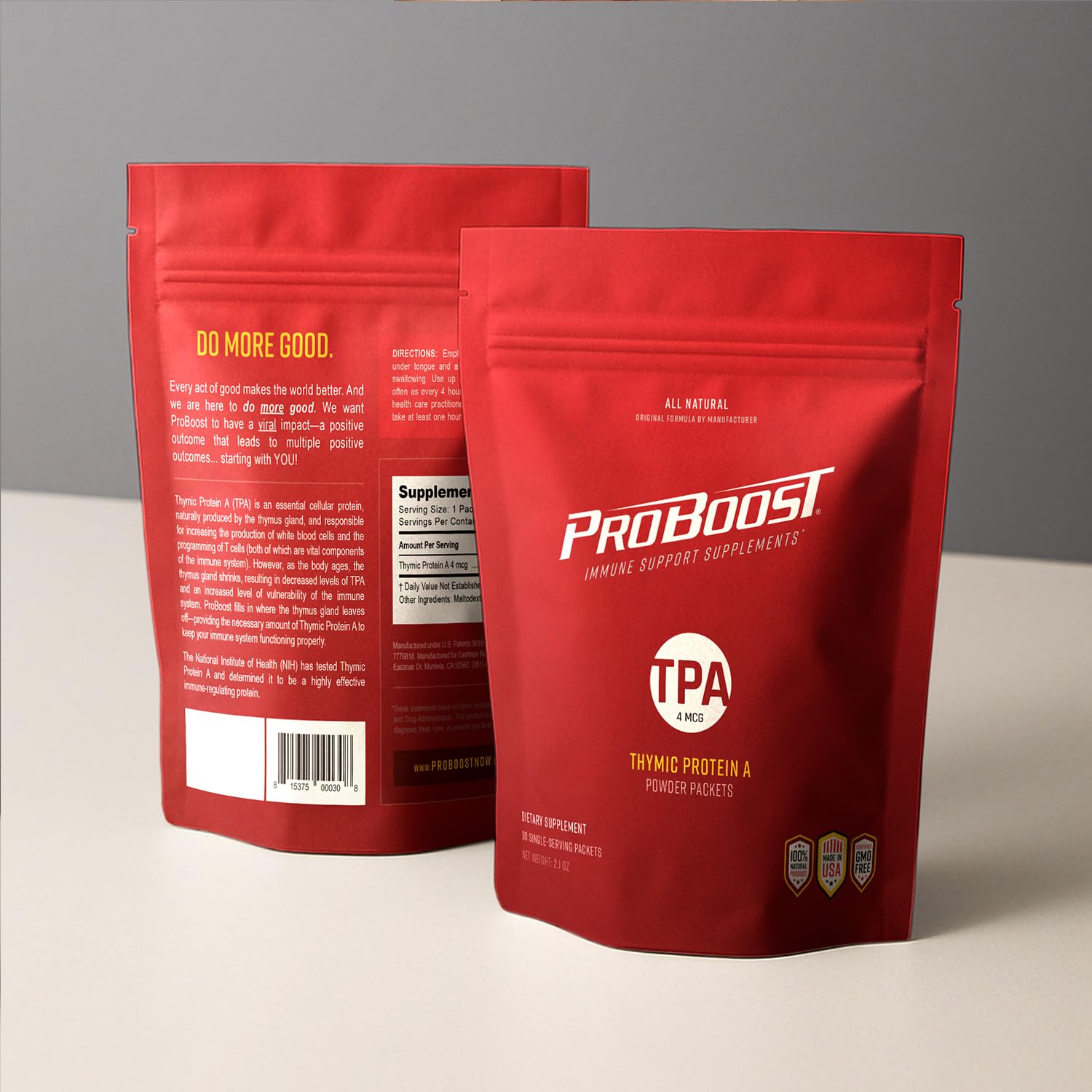 ProBoost proteina del timo A en polvo para apoyo potencial al sistema inmunitario.