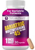 ProCare Health Bariátrico Multivitamínico: botella frontal para uso diario.
