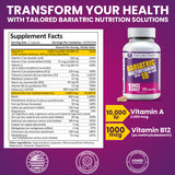 ProCare Health Bariátrica multivitamínico Hierro 18 mg – cápsulas, toma suave para absorción de nutrientes.