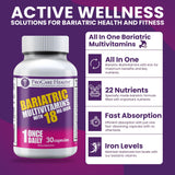 ProCare Health Bariátrica multivitamínico Hierro 18 mg – cápsulas en estuche, toma diaria conveniente.