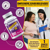 ProCare Health Bariátrica multivitamínico Hierro 18 mg – etiqueta frontal, guía rápida de uso diario.