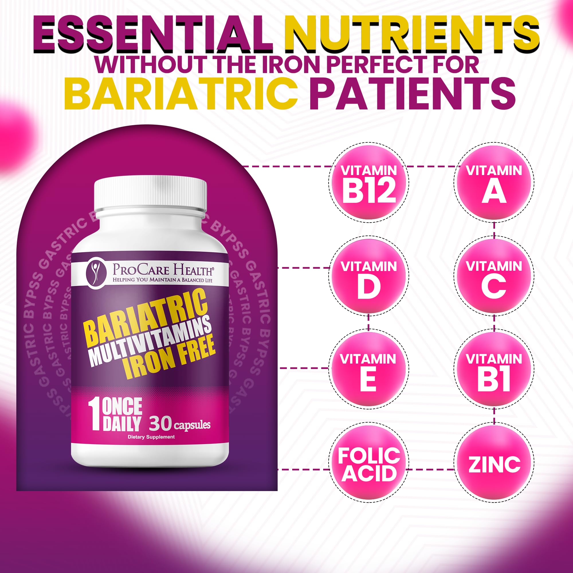 ProCare Health diseño especializado bariátrico para absorción de nutrientes.