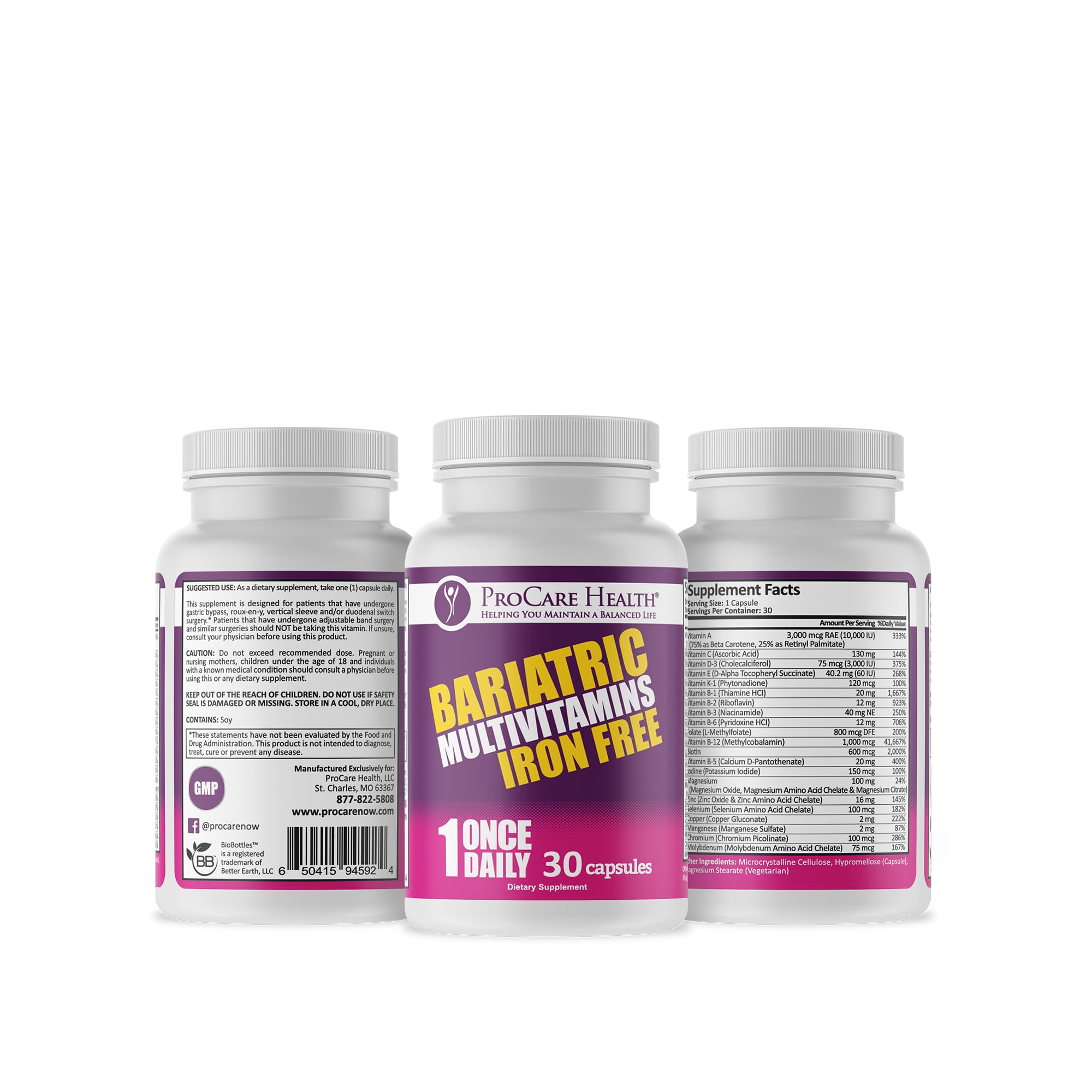ProCare Health apoyo nutricional postquirúrgico para estilo de vida saludable.