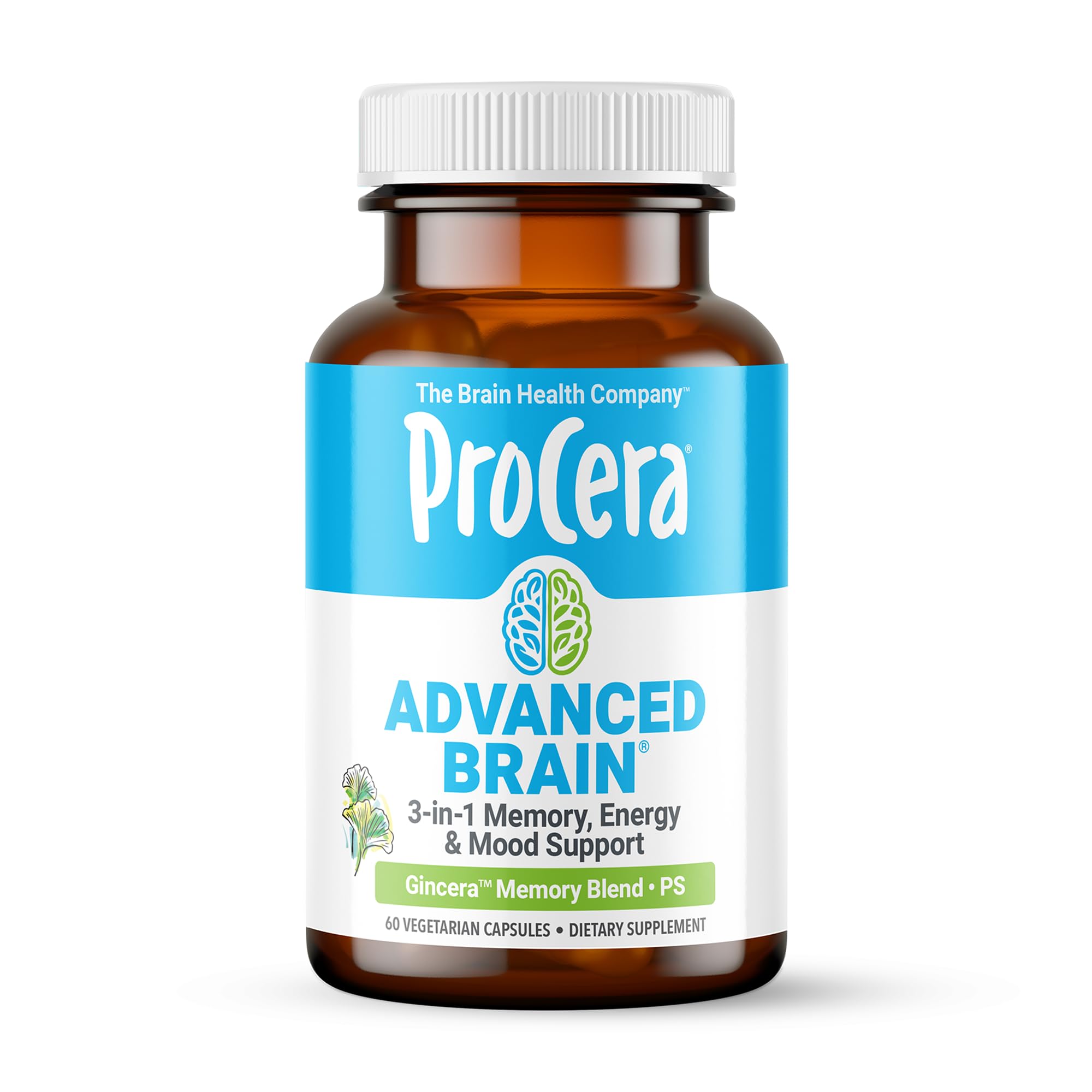 Procera Advanced Brain, etiqueta de la botella, ayuda a recordar detalles importantes.