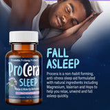 Procera Sleep etiqueta ingredientes, destaca componentes naturales.