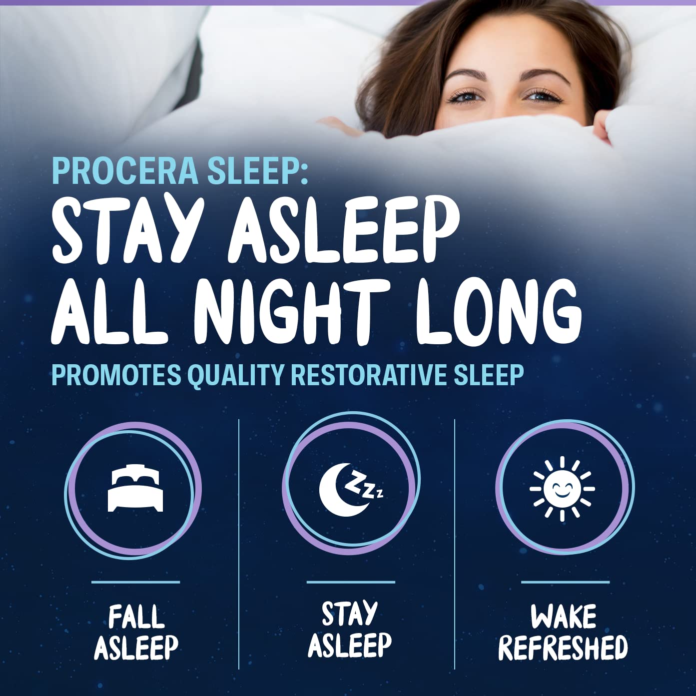 Procera Sleep tableta en mano, fácil de incorporar a la rutina.