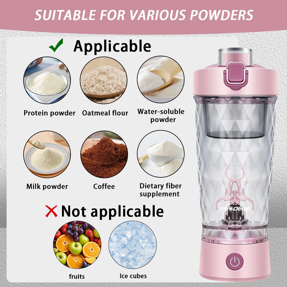 PROCHAIN mezclador de proteinas 22oz batería integrada para uso sin cables