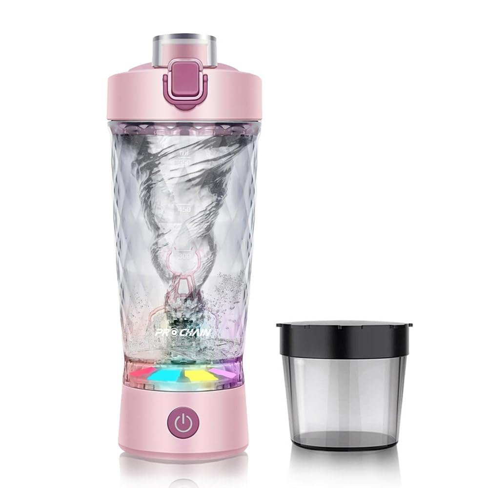 PROCHAIN mezclador de proteinas 22oz con luz led para mezclas rápidas y uniformes