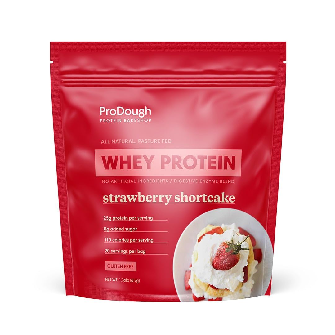 ProDough Whey ISO Fresa Shortcake en botella, ideal para batidos