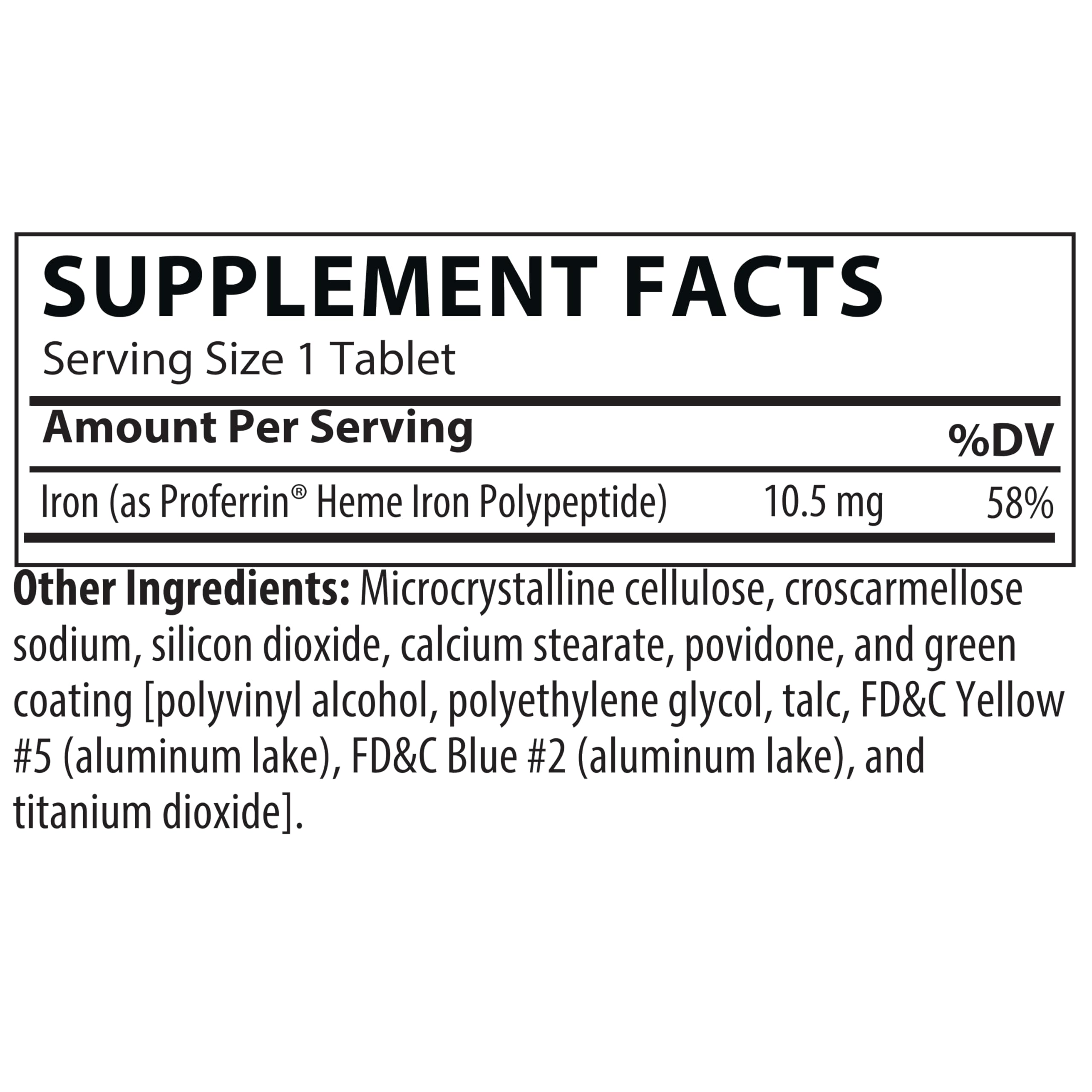 Proferrin tableta hierro hemo: fuente de absorción natural.