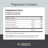 Fórulas Profesionales Magnesio Complejo: cápsulas dentro, posible apoyo cardíaco y bienestar.