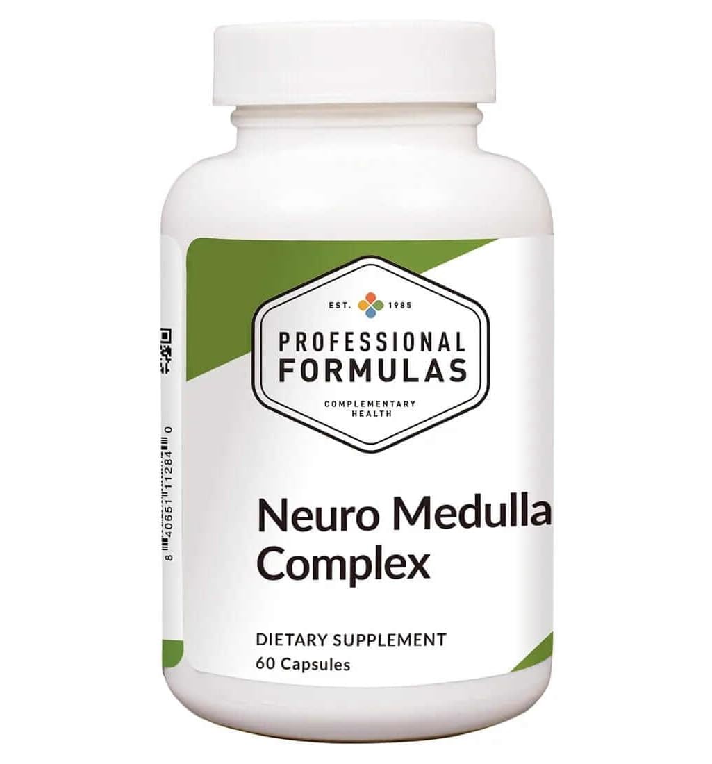 FÓRMULAS PROFESIONALES SALUD COMPLEMENTARIA Neuro Medulla Complejo, botella vertida, apoyo a la claridad mental