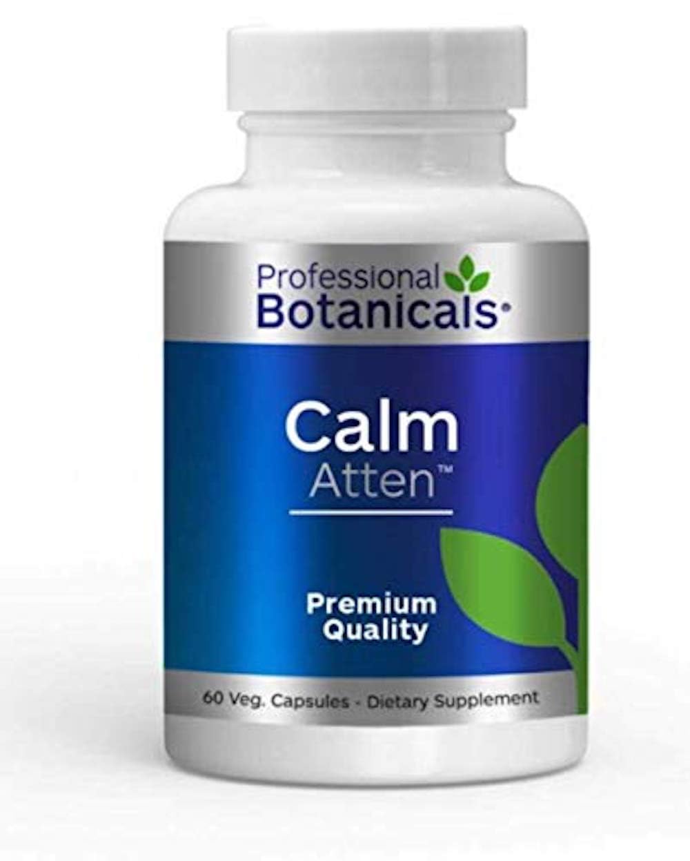 Professional Botanicals Calma Atención: frasco de cápsulas para enfoque diario.