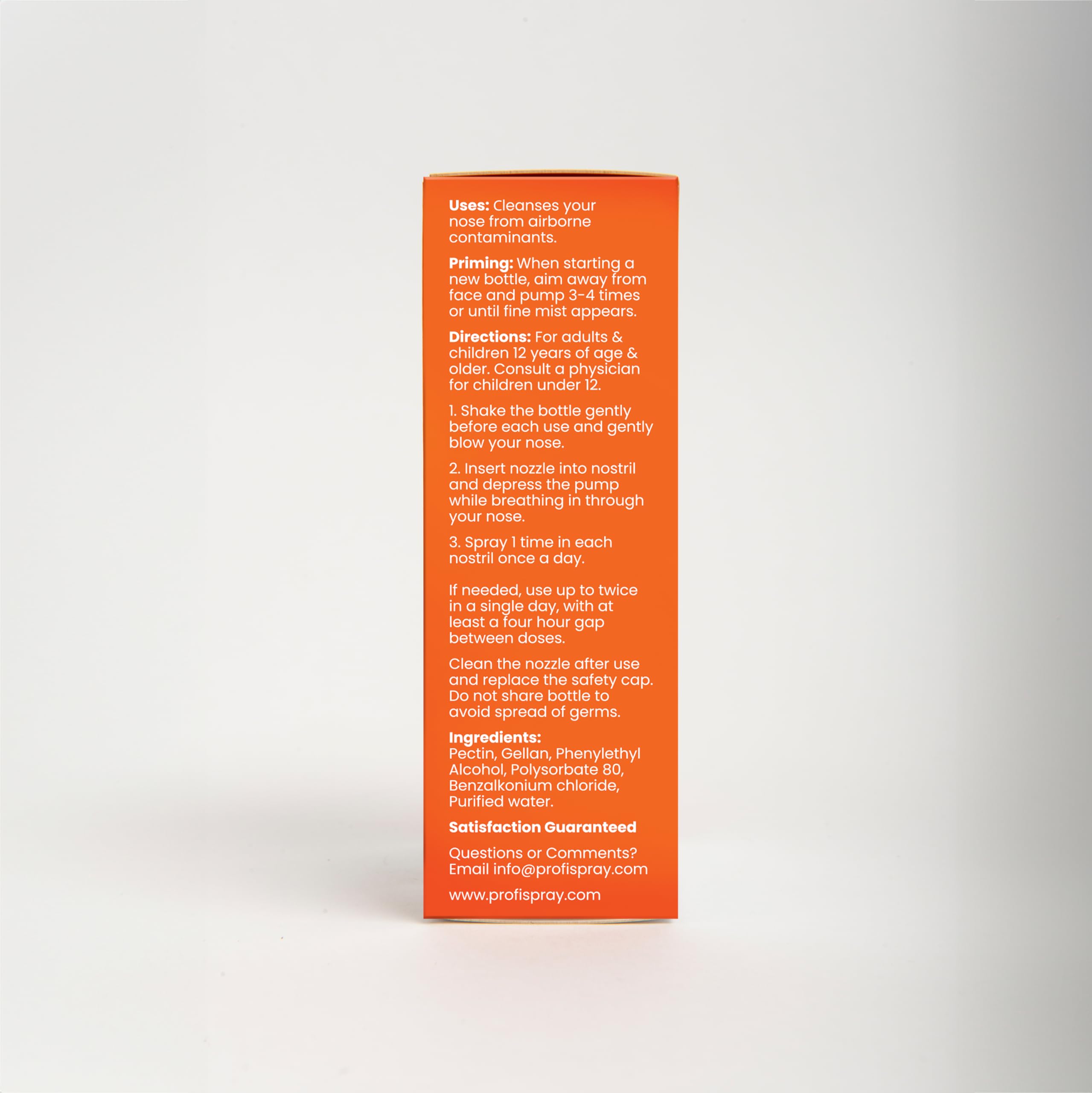 Spray nasal Profi formula-sin-drogas: producto seguro y no adictivo.