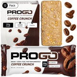 ProGo barra proteína café crujiente para energía sostenida.