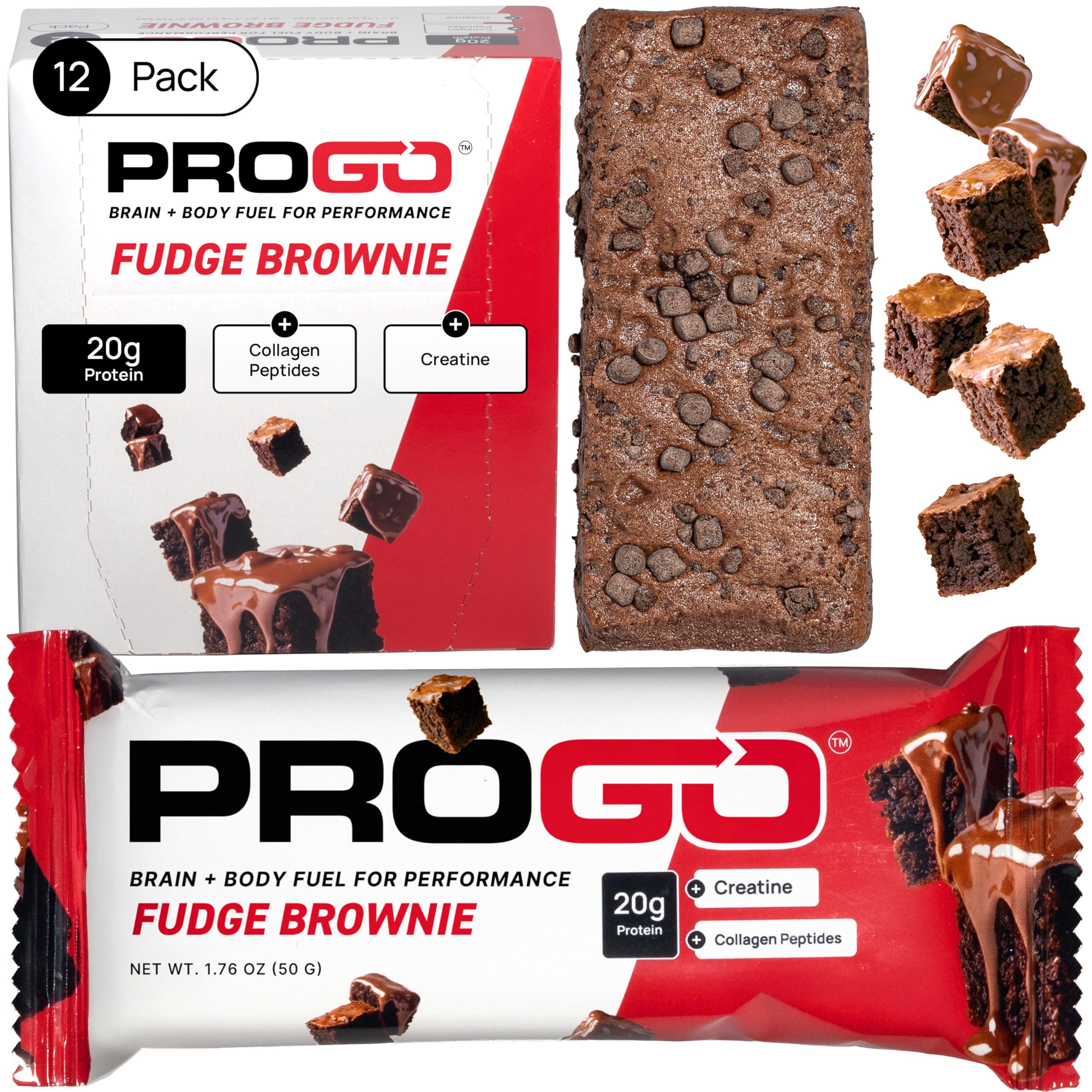 ProGo Barra de Proteína de 12 Unidades: snack práctico para energía diaria.