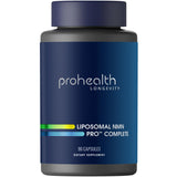 ProHealth Liposomal NMN Pro Complete en botella, posible apoyo a la energía diaria.