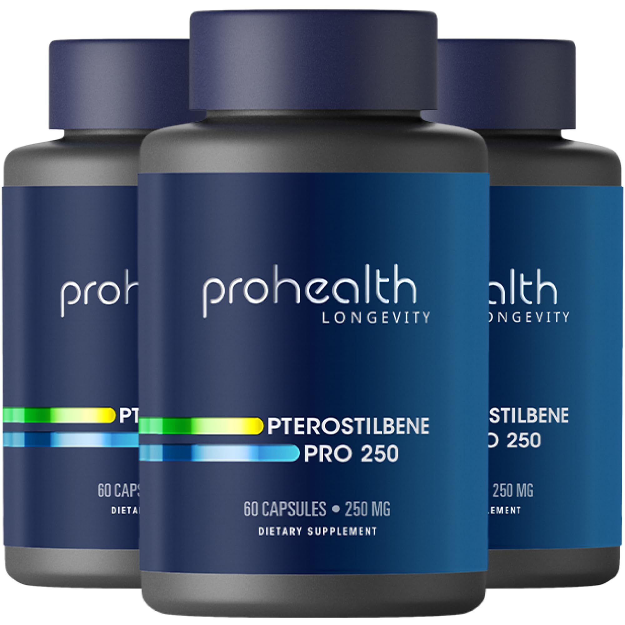 ProHealth Pterostilbene – botella frontal: apoyo antioxidante para el día a día.