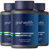ProHealth Pterostilbene – botella frontal: apoyo antioxidante para el día a día.