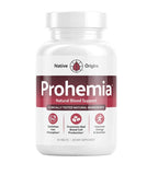 Prohemia, botella con tabletas 60, posible apoyo a la energía diaria.