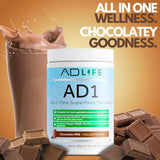 PROJECT AD AD1 polvo verde visible para nutricion diaria.