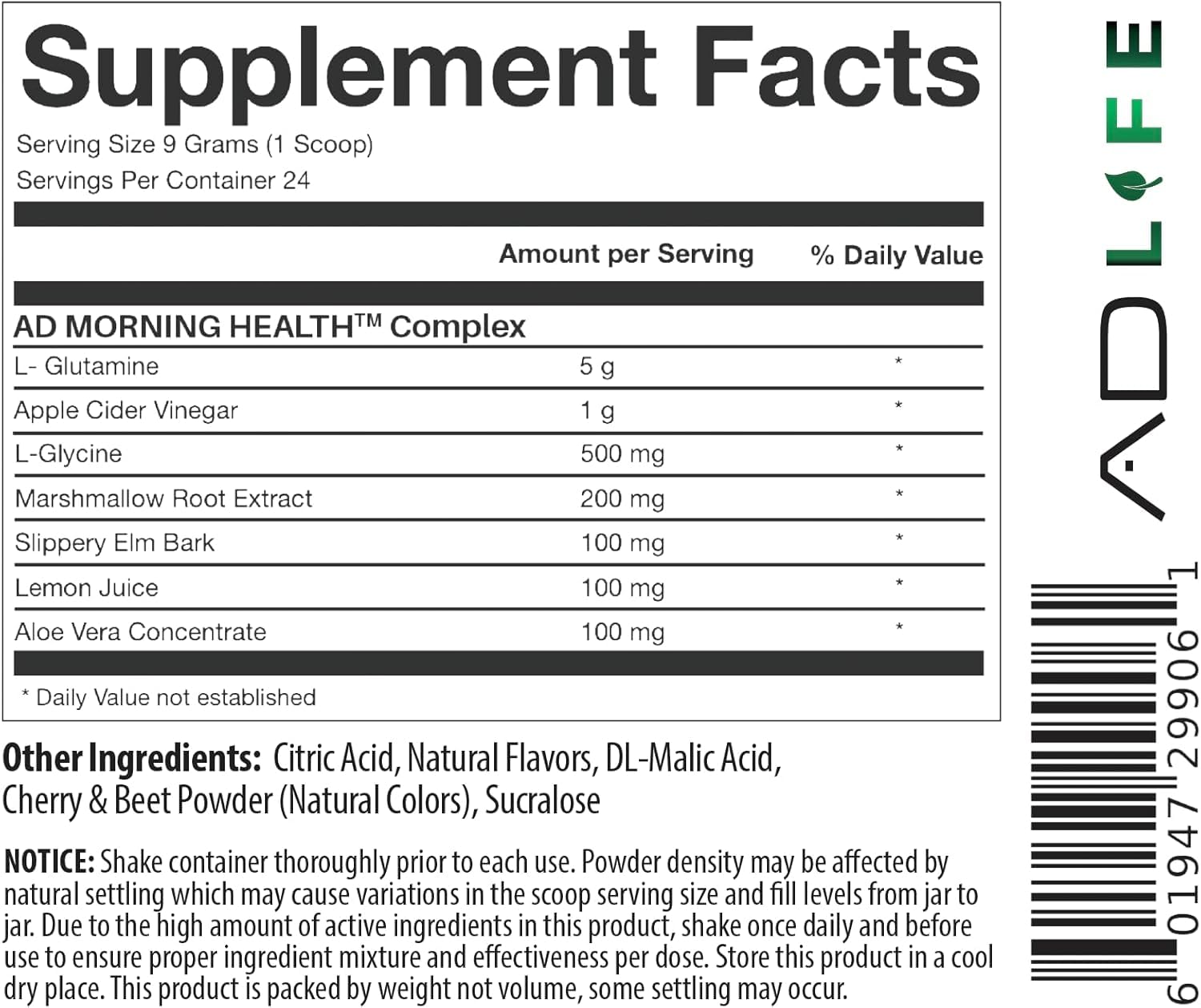 Proyecto AD Life Buen Día Detox, mezcla en vaso para digestión suave.