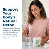 Project AD Life: etiqueta en primer plano muestra ingredientes naturales y L-Glutamina.