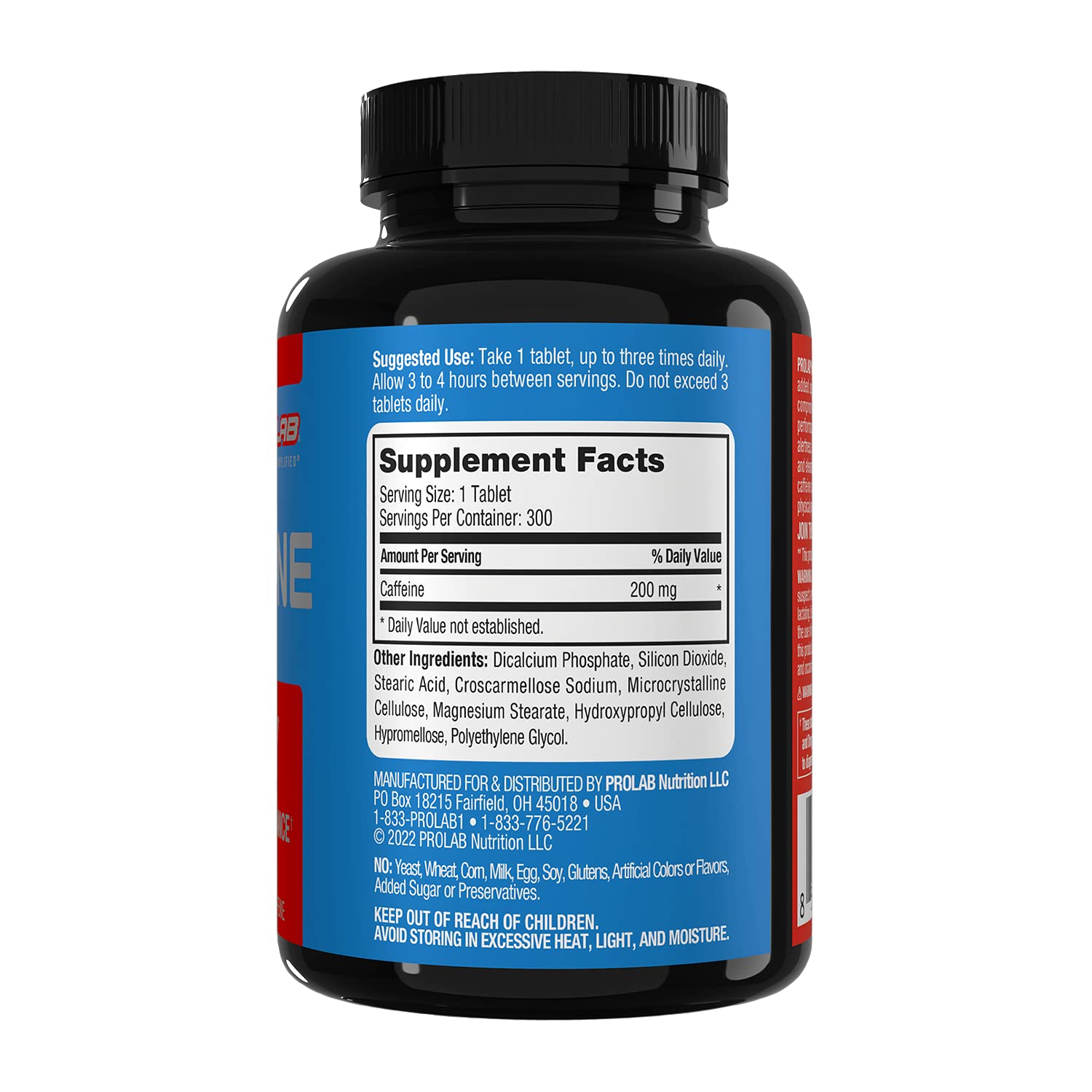 Uso pre-entrenamiento con cafeína ProLab para rendimiento sostenido.