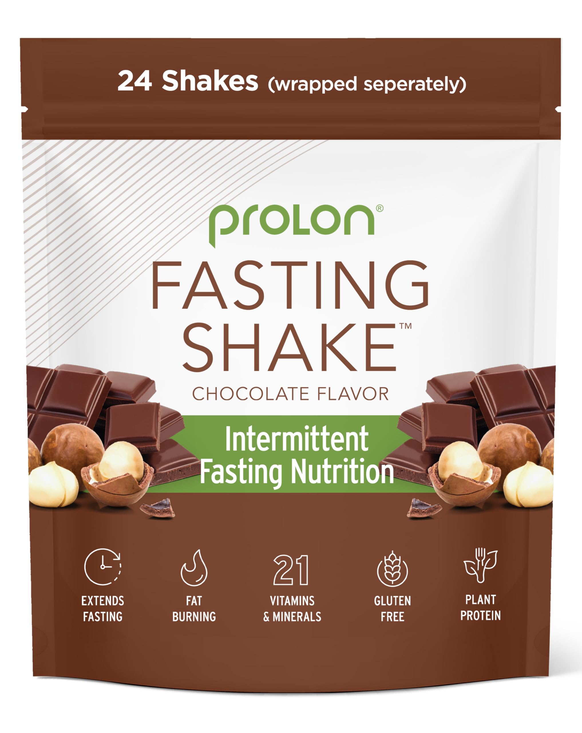 Prolon batido chocolate para ayuno intermitente, energía matutina.