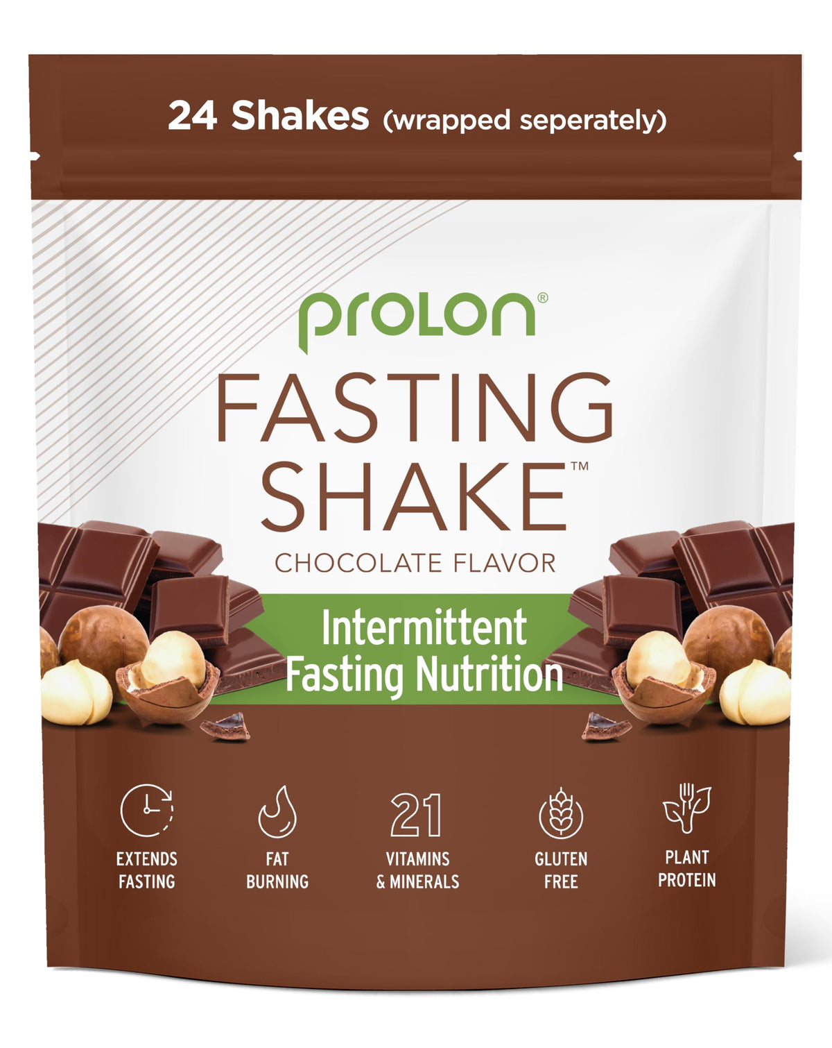 Prolon batido chocolate para ayuno intermitente, energía matutina.