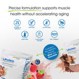 Prolon longevidad batido frutos rojos, vaso cremoso para merienda pos entrenamiento.