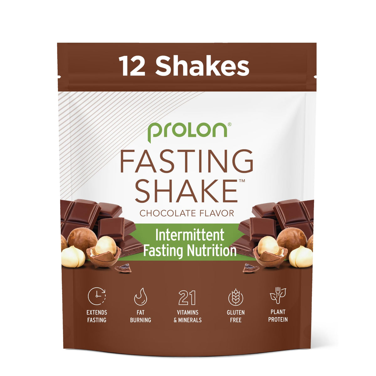 Prolon chocolate: paquetes de bebida para ayuno intermitente, ideal para iniciar el día con sabor y energía.