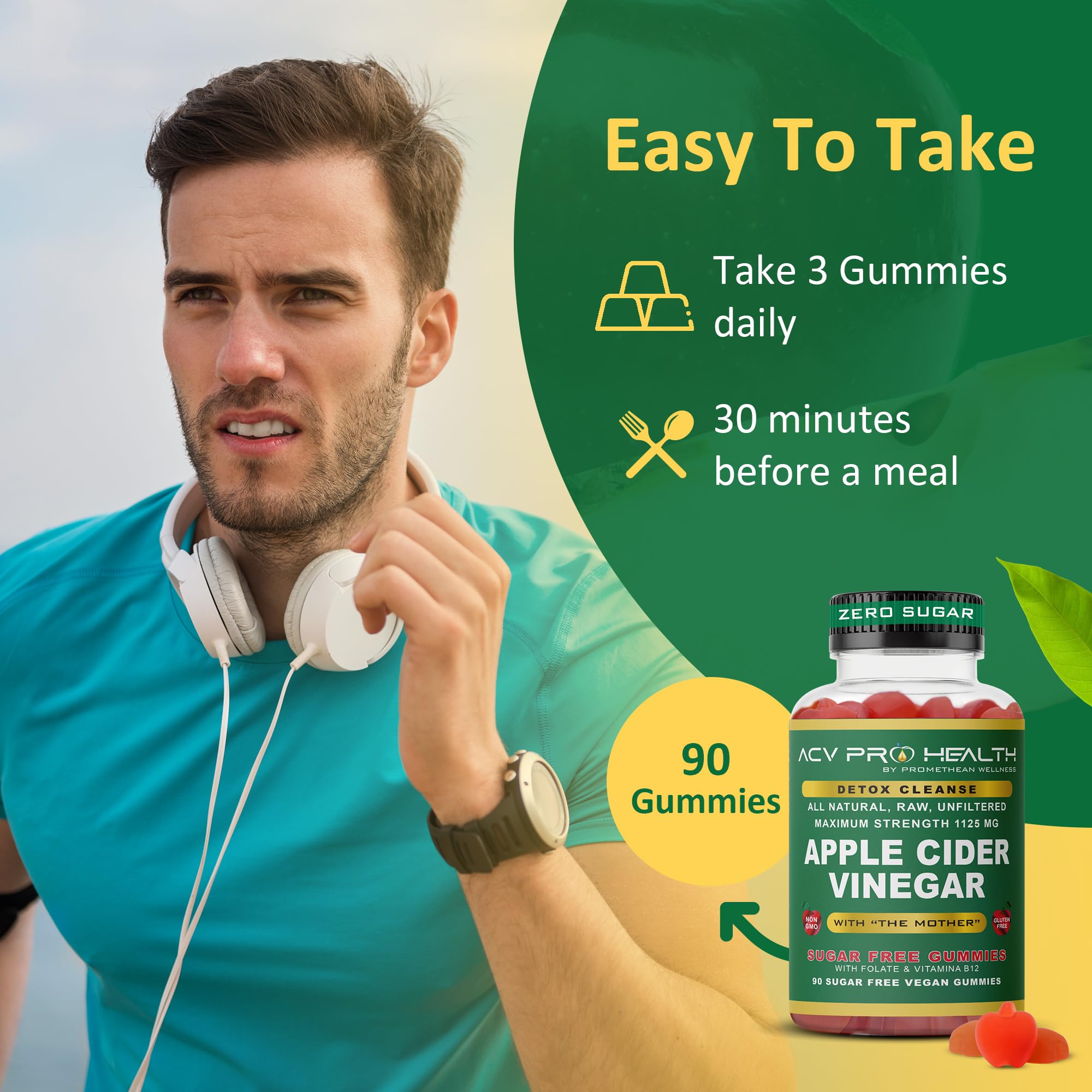 Textura suave y agradable de las gomitas ACV Promethean Wellness