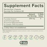 Prominent Nutrition Fucoidan, cápsulas compactas, fáciles de tragar para soporte diario.