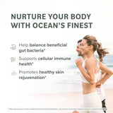Prominent Nutrition Fucoidan, etiqueta frontal, muestra ingrediente principal de alga marrón premium.