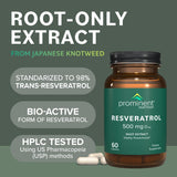 Prominent Nutrition Resveratrol: proceso de calidad con laboratorio certificado en EE. UU.