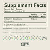 Prominent Nutrition S-Acetil L-Glutatión envase muestra dosis diaria antioxidante