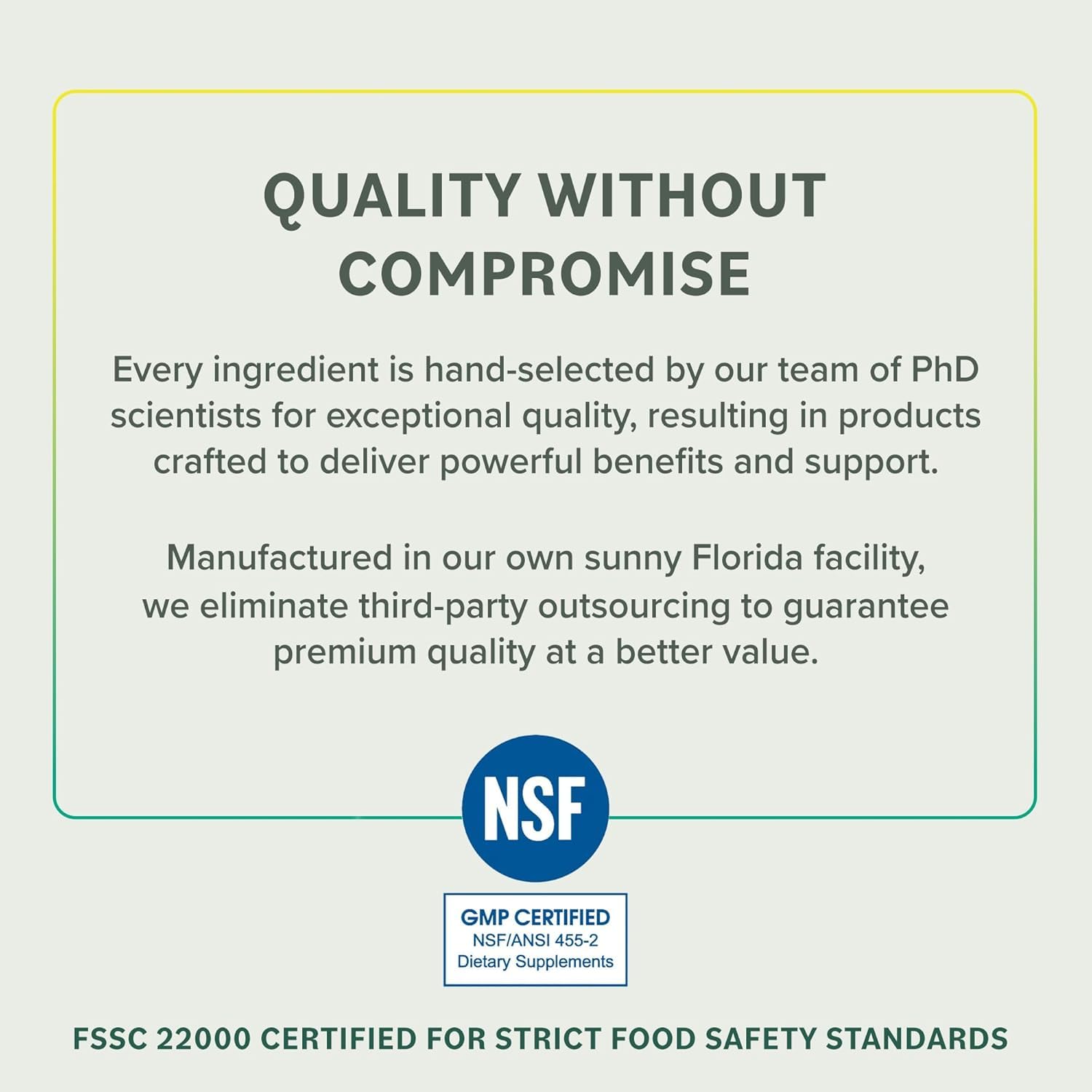 Prominent Nutrition S-Acetil L-Glutatión sello de calidad y pureza