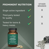 Prominent Nutrition Shatavari junto a un vaso para consumo diario
