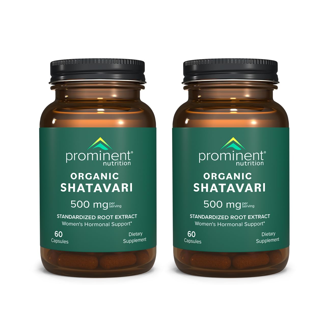 Prominent Nutrition Shatavari cápsulas en frasco para uso diario
