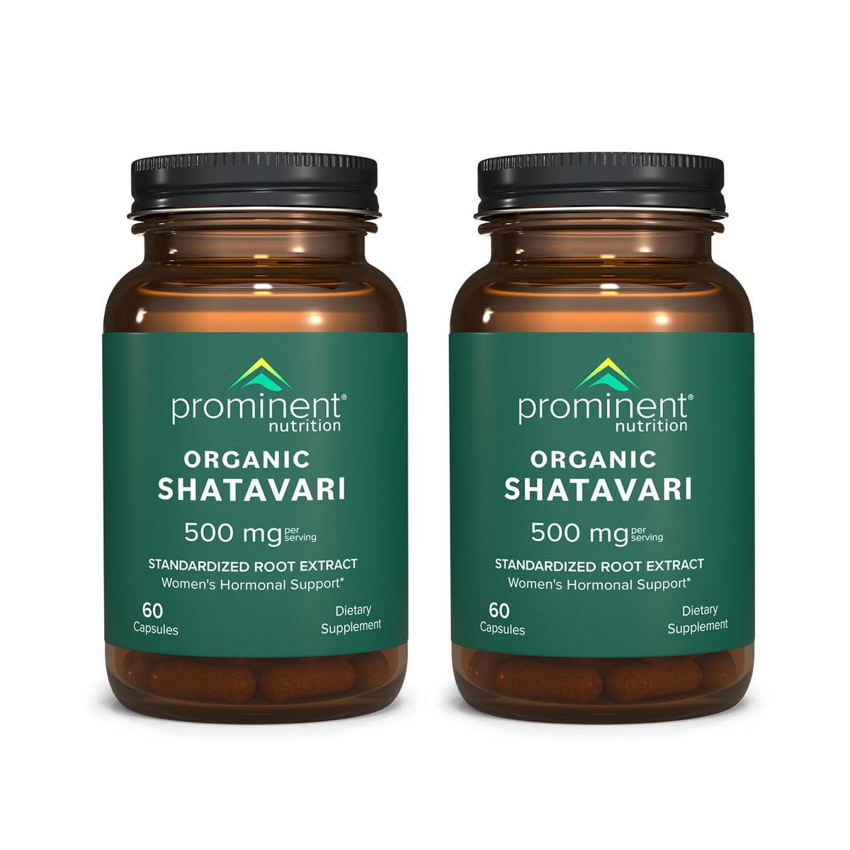 Prominent Nutrition Shatavari cápsulas en frasco para uso diario