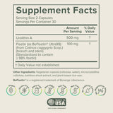 Prominent Nutrition Urolithin A + Fisetin, etiqueta clara en la botella.