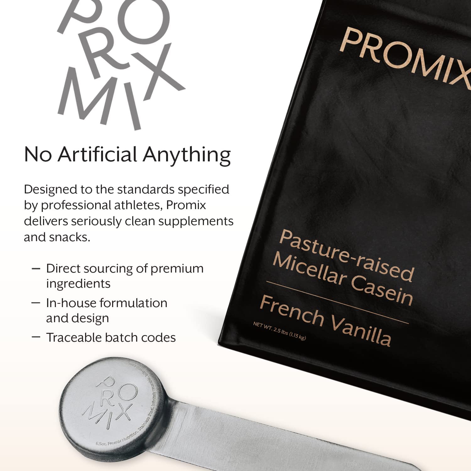 Promix Nutrition caseina vainilla, sabor suave en batidos