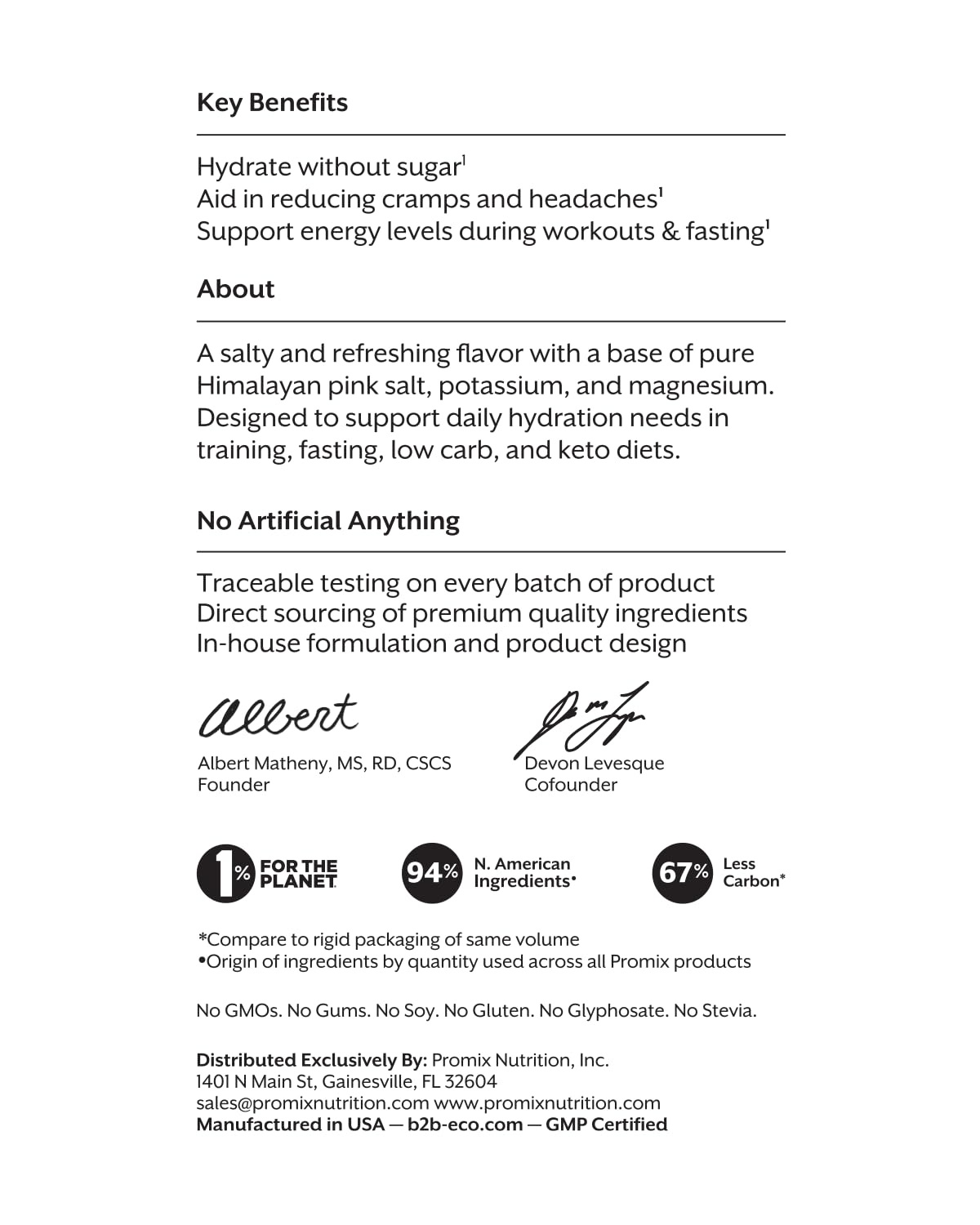 Paquete de 30 sobres para hidratación en movimiento de ProMix Nutrition