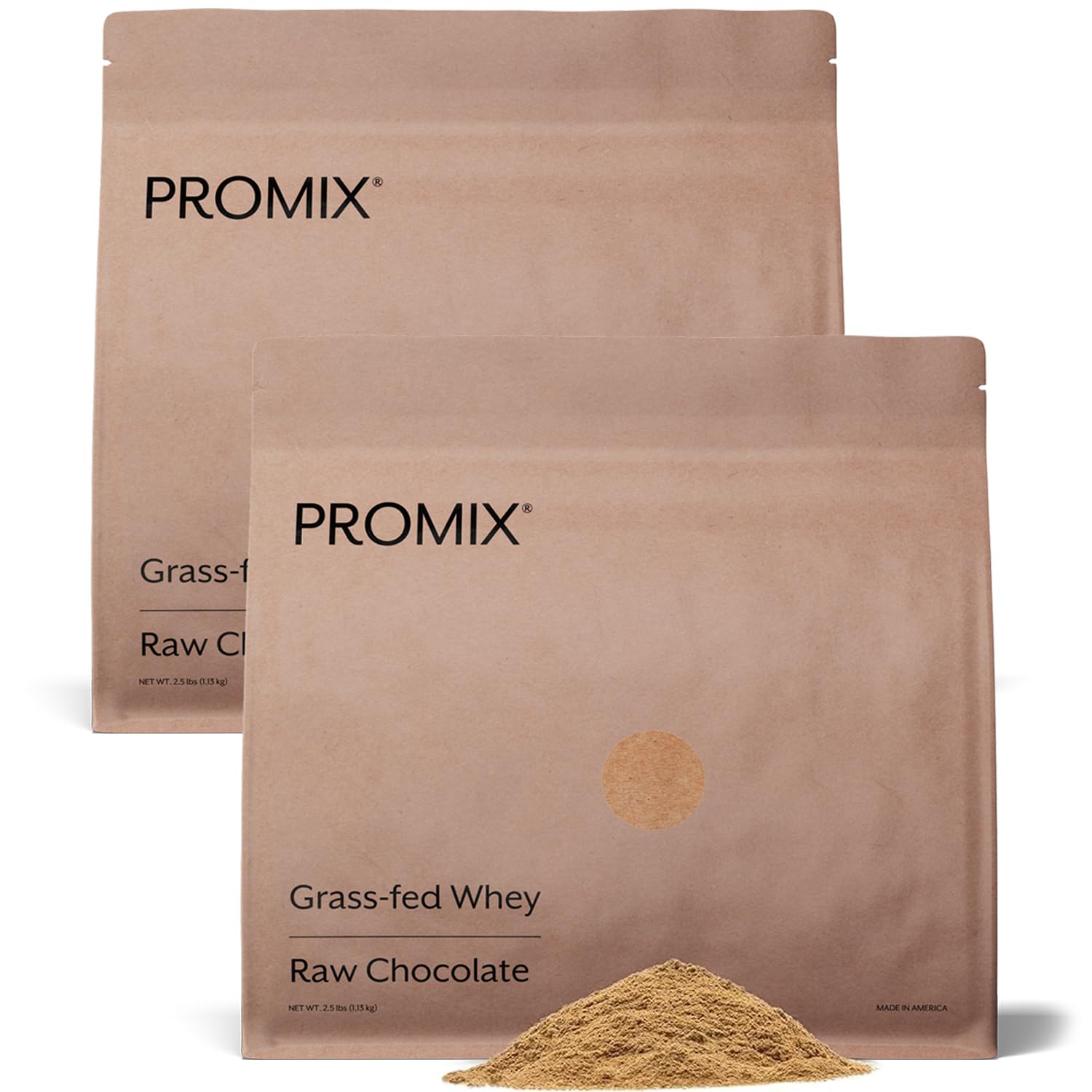 Proteína de suero Promix Nutrition en polvo sabor cacao crudo, lista para batidos diarios