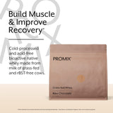 Ingredientes naturales de Promix Nutrition: proteína de suero, cacao y lecitina de girasol