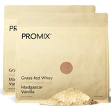 ProMix Nutrition proteina de suero vainilla en envase, ideal para batidos proteicos