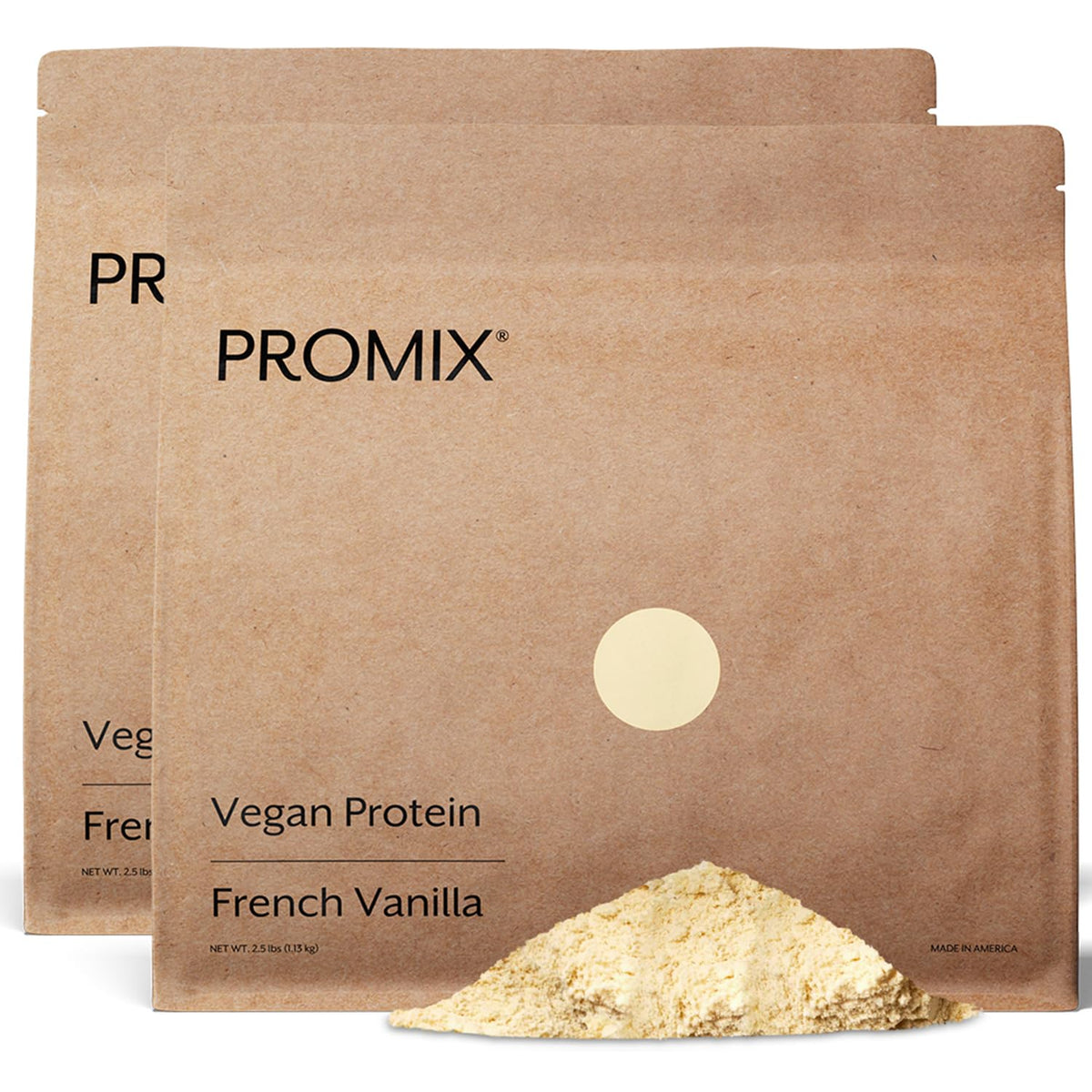 ProMix Nutrition proteina vegana vainilla en envase 5lb para uso diario.